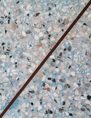 Stone wall texture,Terrazzo Marble surface floor pattern and blue color  for background