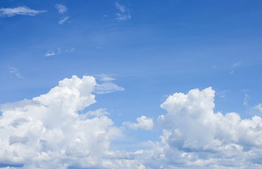blue sky vivid and big cloud beautiful Colorful in nature background