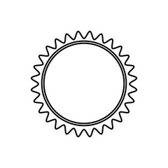 monochrome contour with sun close up vector illustration