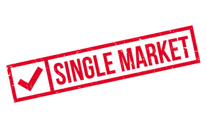Single Market rubber stamp. Grunge design with dust scratches. Effects can be easily removed for a clean, crisp look. Color is easily changed.