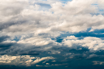 colorful dramatic sky with cloud at sunset