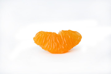 Peel Orange fruit on white background