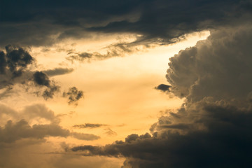 Fototapeta premium colorful dramatic sky with cloud at sunset