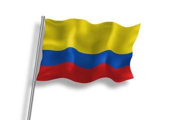 Drapeau de Colombie en qualité vectorielle 