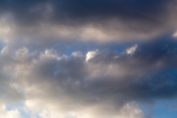 clouds in the sky at sunset