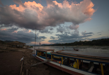 Sunset on Mekong River, Luang Prabang, Laos 