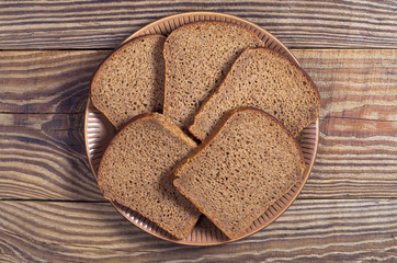 Rye bread slices