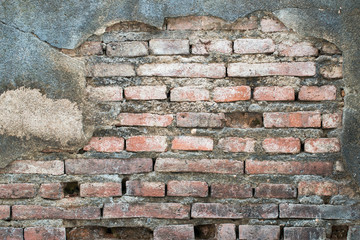 Fototapeta premium cracked concrete vintage brick wall background