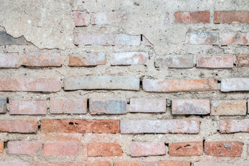 cracked concrete vintage brick wall background