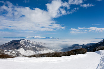 Fototapeta na wymiar Amazing landscape in Vigla, Florina's ski center, Greece 