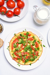 Breakfast with fried eggs