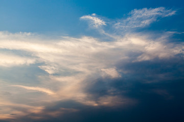 Fototapeta premium colorful dramatic sky with cloud at sunset
