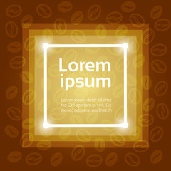 Coffee Beans Background Break Breakfast Drink Beverage Banner Flat Vector Illustration