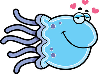 Cartoon Jellyfish in Love