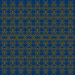 seamless illustration - gold oriental grille