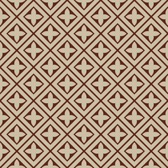 seamless illustration - beige, brown tile pattern