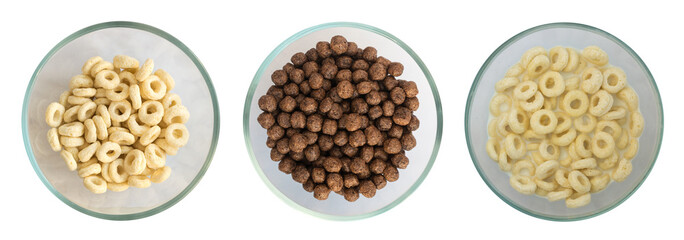 Bowl with Corn Rings and Balls for Breakfast