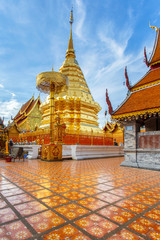Fototapeta premium Wat Phra That Doi Suthep is tourist attraction of Chiang Mai, Thailand