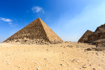 Fototapeta na wymiar Pyramid of Menkaure in Giza, Egypt