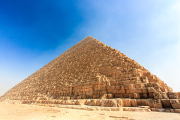 Fototapeta na wymiar The Great Pyramid surrounded by smog