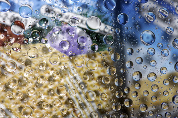rain drop on color background, abstract
