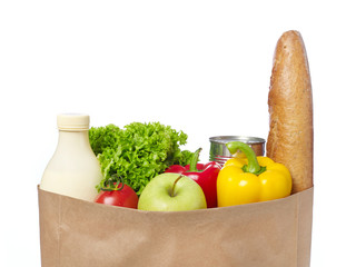 Groceries bag close-up