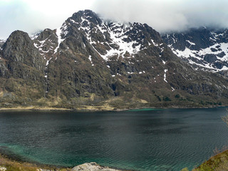 Breathtaking landscape scenary of beautiful Norway mountains