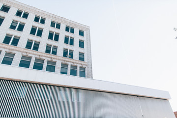 White building in sunrise