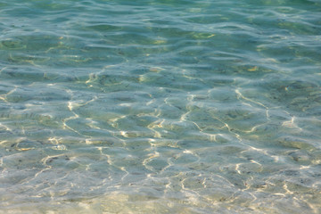 sea ​​water on the beach in sunny day