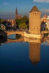 Strasbourg old town in a sunset light