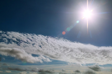 sky clouds flight