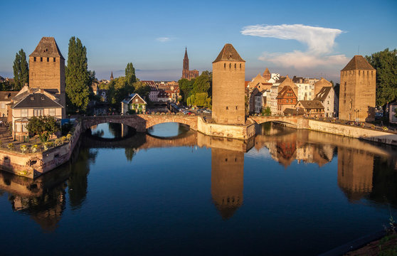 Strasbourg old town in a sunset light