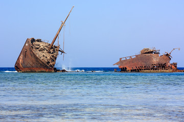 Maria Schröder shipwreck.  Nabq, Egypt