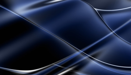 Blue abstract waving lines background