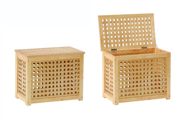 Wooden boxes isolated on white background with clipping path.
