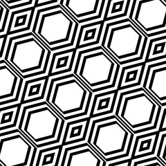 Design seamless monochrome geometric pattern