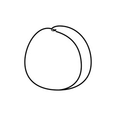 Peach delicious fruit icon vector illustration graphic design