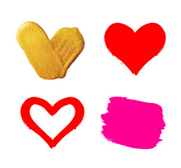 Valentines day hand drawn design elements.