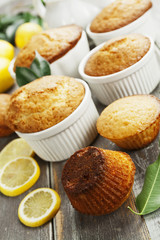 Homemade lemon muffins