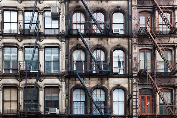 facade, fire stairs, new york