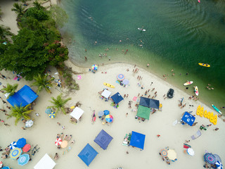 Top View of a Paradise Beach