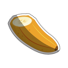 Banana delicious fruit icon vector illustration graphic design
