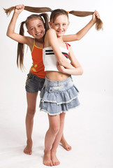 Fototapeta premium two little girls