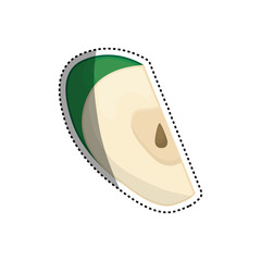 Apple delicious fruit icon vector illustration graphic design
