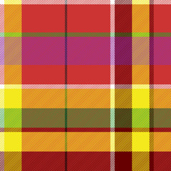 Madras colored plaid diagonal fabric texture seamless pattern