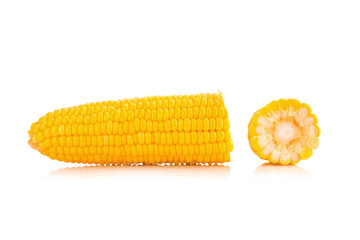 Corn on white background