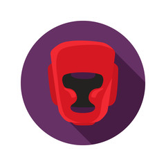 Helmet for sparring in boxing color flat icon for web and mobile design