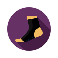 Fighting leg ammunition color flat icon for web and mobile design