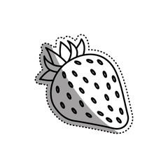 strawberry delicious fruit icon vector illustration graphic design