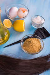 Mustard mask for hair. Ingredients.